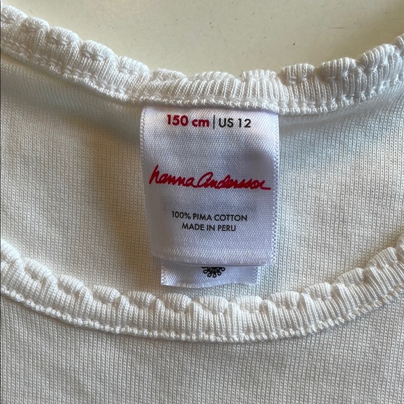 Hanna Andersson - Solid White Kids Tee - Picture 2 of 7